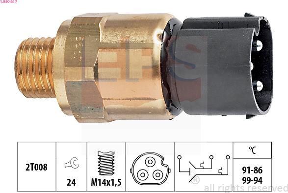 EPS 1.850.617 - Термовимикач, вентилятор радіатора / кондиціонера autozip.com.ua