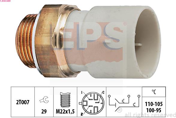 EPS 1.850.689 - Термовимикач, вентилятор радіатора / кондиціонера autozip.com.ua