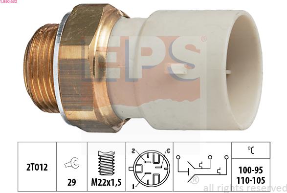 EPS 1.850.632 - Термовимикач, вентилятор радіатора / кондиціонера autozip.com.ua