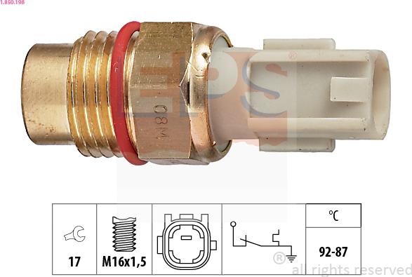 EPS 1.850.198 - Термовимикач, вентилятор радіатора / кондиціонера autozip.com.ua