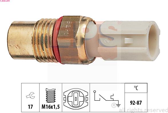 EPS 1.850.291 - Термовимикач, вентилятор радіатора / кондиціонера autozip.com.ua