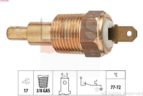 EPS 1.850.269 - Термовимикач, вентилятор радіатора / кондиціонера autozip.com.ua