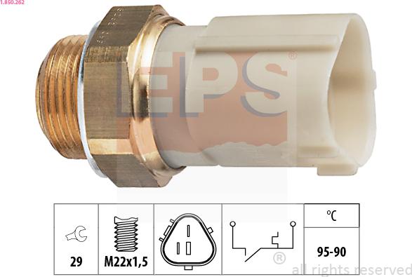 EPS 1.850.262 - Термовимикач, вентилятор радіатора / кондиціонера autozip.com.ua