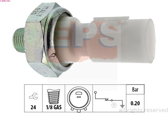 EPS 1.800.182 - Датчик, тиск масла autozip.com.ua