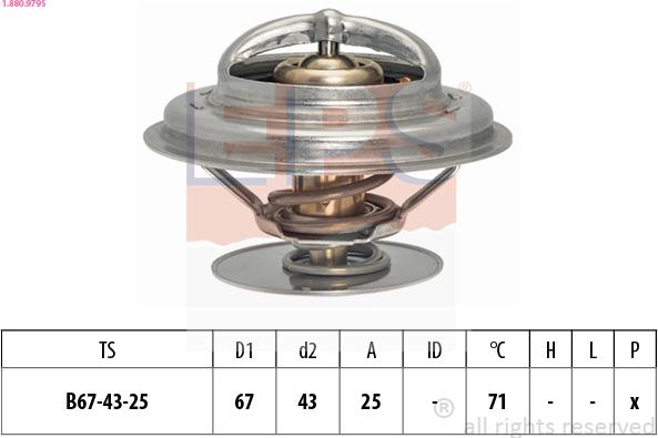 EPS 1.880.979S - Термостат, охолоджуюча рідина autozip.com.ua