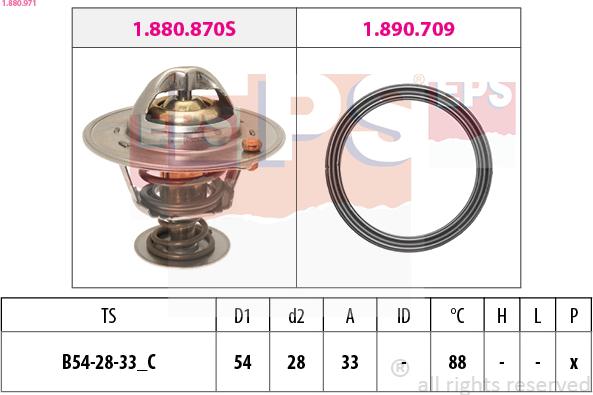 EPS 1.880.971 - Термостат, охолоджуюча рідина autozip.com.ua