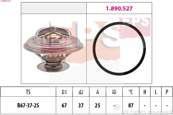 EPS 1.880.552 - Термостат, охолоджуюча рідина autozip.com.ua