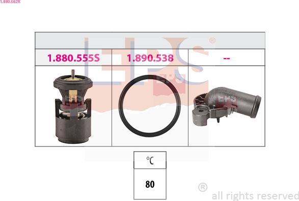 EPS 1.880.562K - Термостат, охолоджуюча рідина autozip.com.ua