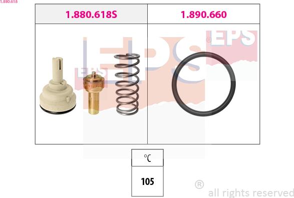 EPS 1.880.618 - Термостат, охолоджуюча рідина autozip.com.ua