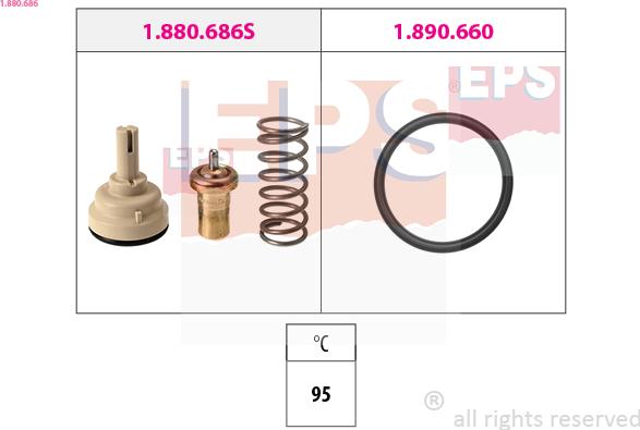 EPS 1.880.686 - Термостат, охолоджуюча рідина autozip.com.ua