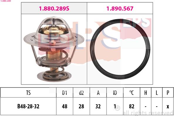 EPS 1.880.289 - Термостат, охолоджуюча рідина autozip.com.ua