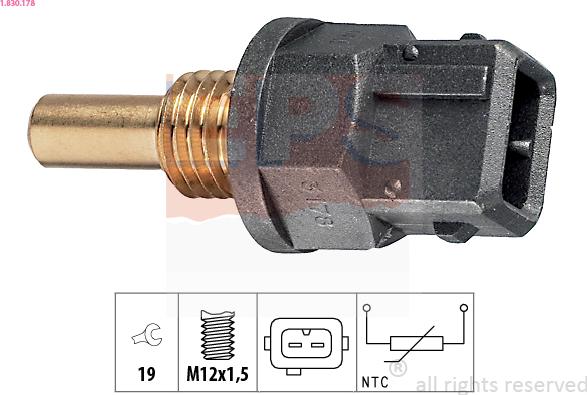 EPS 1.830.178 - Датчик, температура охолоджуючої рідини autozip.com.ua