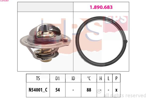 EPS 1.879.997 - Термостат, охолоджуюча рідина autozip.com.ua