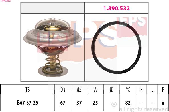 EPS 1.879.952 - Термостат, охолоджуюча рідина autozip.com.ua