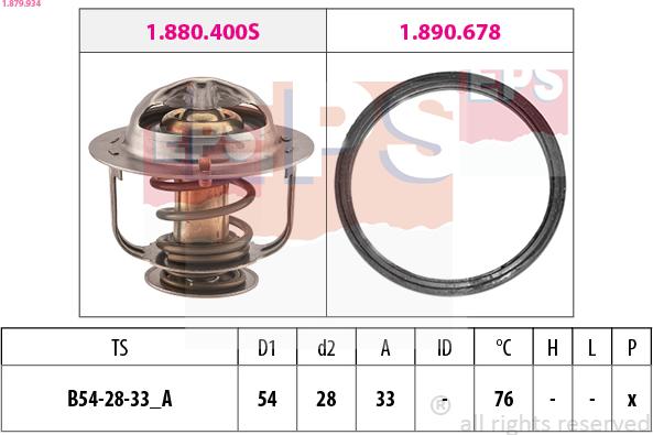 EPS 1.879.934 - Термостат, охолоджуюча рідина autozip.com.ua