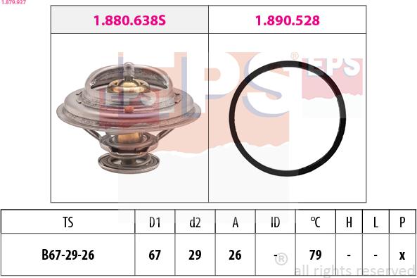 EPS 1.879.937 - Термостат, охолоджуюча рідина autozip.com.ua