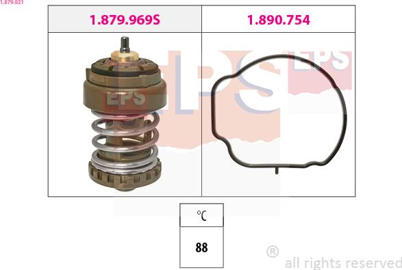 EPS 1.879.921 - Термостат, охолоджуюча рідина autozip.com.ua
