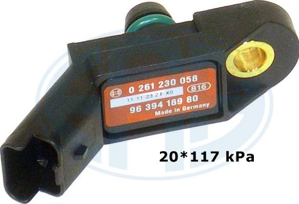 ERA 550136 - Датчик, тиск у впускний трубі autozip.com.ua
