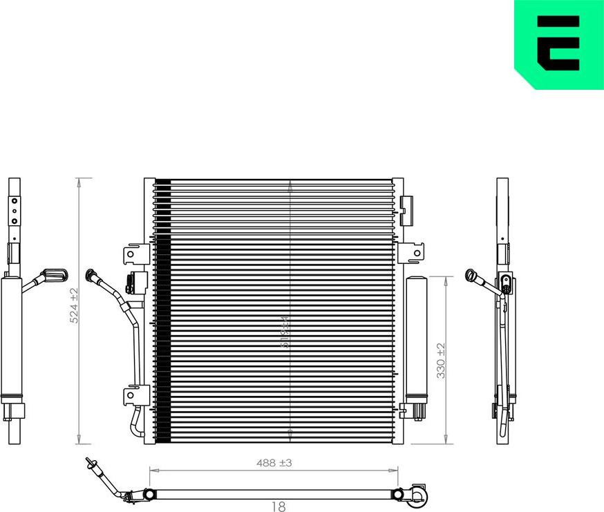 ERA 667420 - Конденсатор, кондиціонер autozip.com.ua