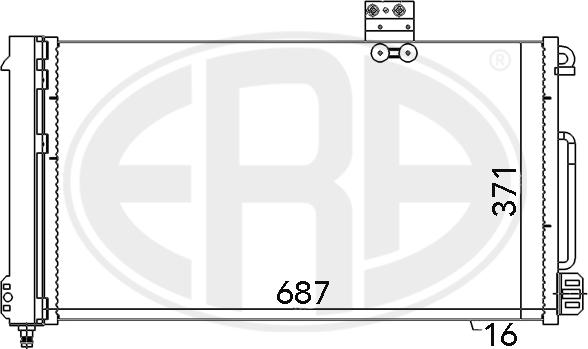 ERA 667050 - Конденсатор, кондиціонер autozip.com.ua