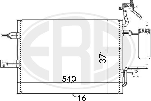 ERA 667058 - Конденсатор, кондиціонер autozip.com.ua