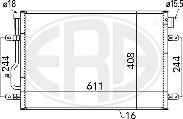 ERA 667060 - Конденсатор, кондиціонер autozip.com.ua