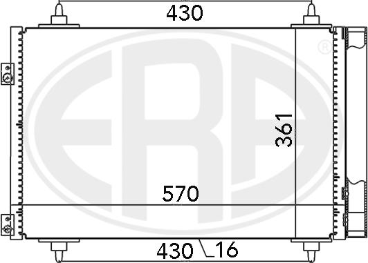 ERA 667013 - Конденсатор, кондиціонер autozip.com.ua