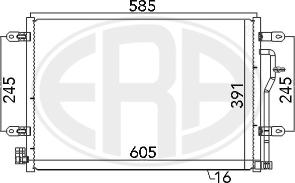 ERA 667089 - Конденсатор, кондиціонер autozip.com.ua