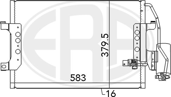 ERA 667083 - Конденсатор, кондиціонер autozip.com.ua