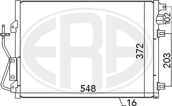 ERA 667038 - Конденсатор, кондиціонер autozip.com.ua