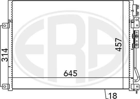 ERA 667028 - Конденсатор, кондиціонер autozip.com.ua