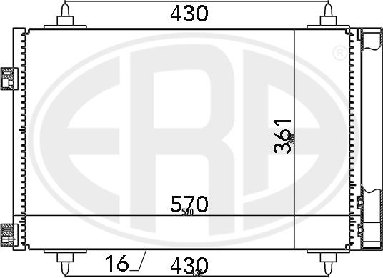 ERA 667078 - Конденсатор, кондиціонер autozip.com.ua