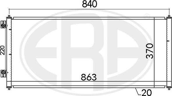 ERA 667144 - Конденсатор, кондиціонер autozip.com.ua