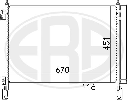 ERA 667147 - Конденсатор, кондиціонер autozip.com.ua