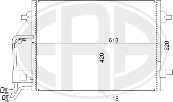 ERA 667153 - Конденсатор, кондиціонер autozip.com.ua