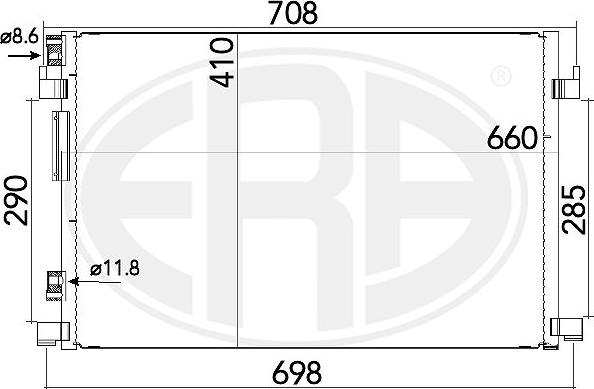 ERA 667165 - Конденсатор, кондиціонер autozip.com.ua