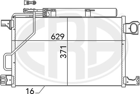 ERA 667105 - Конденсатор, кондиціонер autozip.com.ua