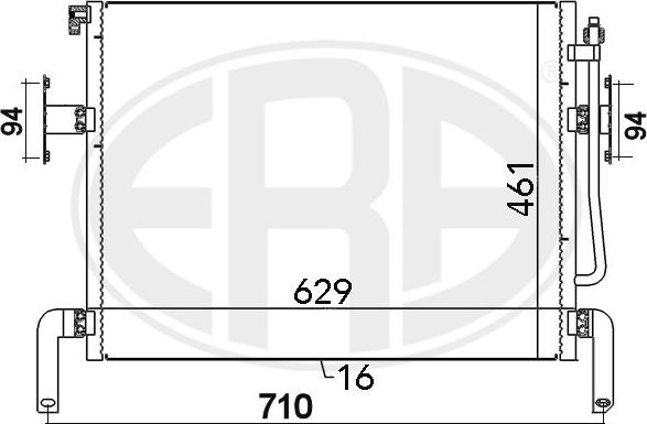 ERA 667121 - Конденсатор, кондиціонер autozip.com.ua