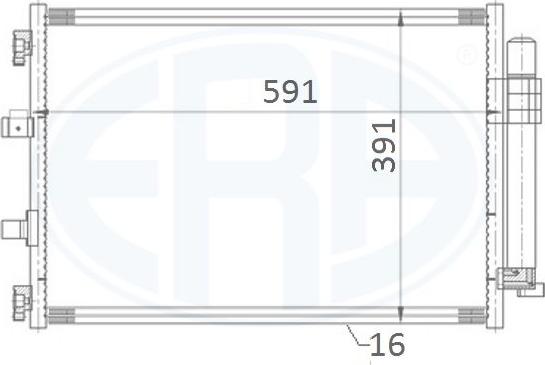 ERA 667176 - Конденсатор, кондиціонер autozip.com.ua