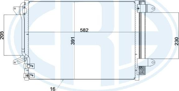 ERA 667244 - Конденсатор, кондиціонер autozip.com.ua