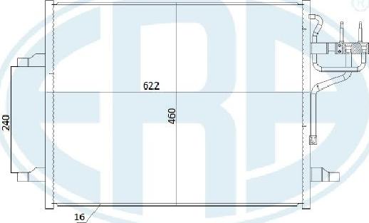 ERA 667283 - Конденсатор, кондиціонер autozip.com.ua
