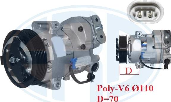 ERA 670046 - Компресор, кондиціонер autozip.com.ua