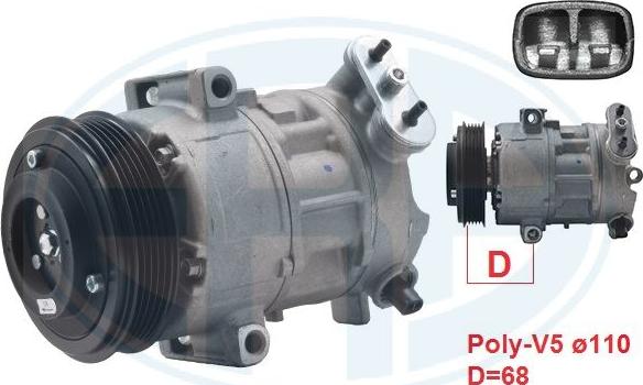 ERA 670018 - Компресор, кондиціонер autozip.com.ua