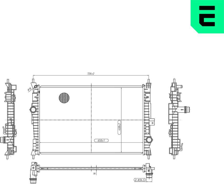 ERA 673074 - Радіатор, охолодження двигуна autozip.com.ua