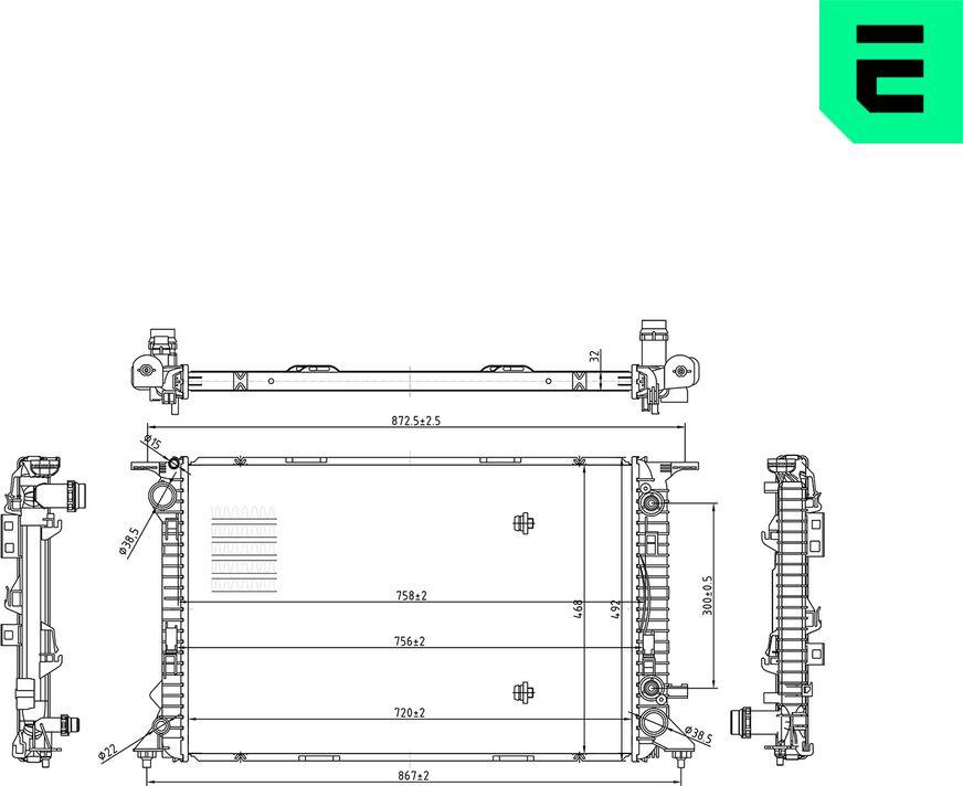 ERA 673183 - Радіатор, охолодження двигуна autozip.com.ua