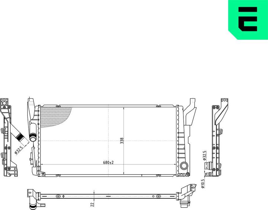 ERA 673370 - Радіатор, охолодження двигуна autozip.com.ua