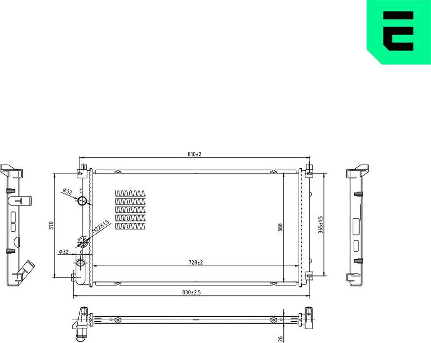 ERA 673251 - Радіатор, охолодження двигуна autozip.com.ua