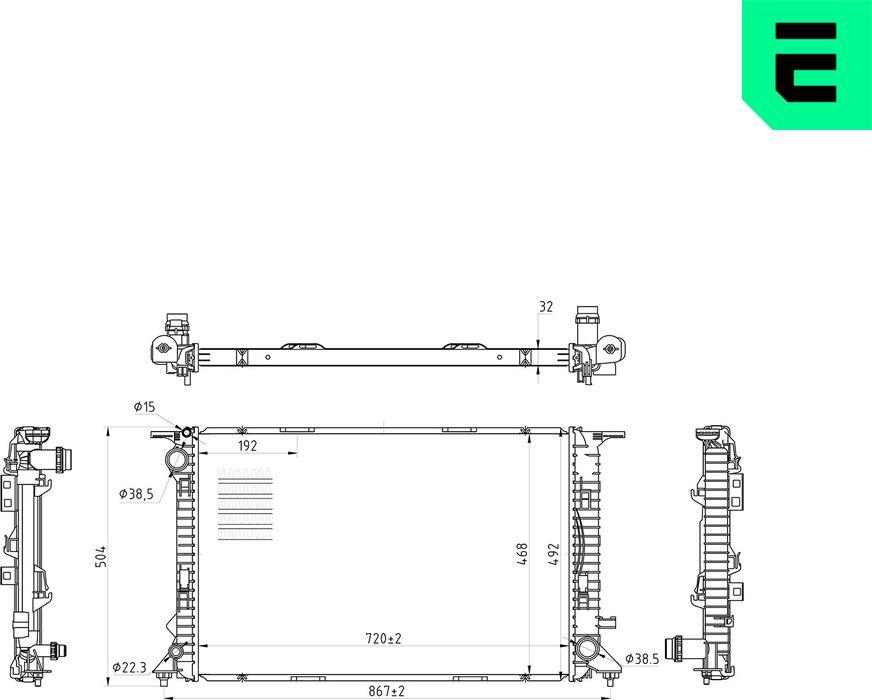 ERA 673262 - Радіатор, охолодження двигуна autozip.com.ua