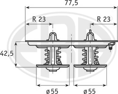 ERA 350133 - Термостат, охолоджуюча рідина autozip.com.ua