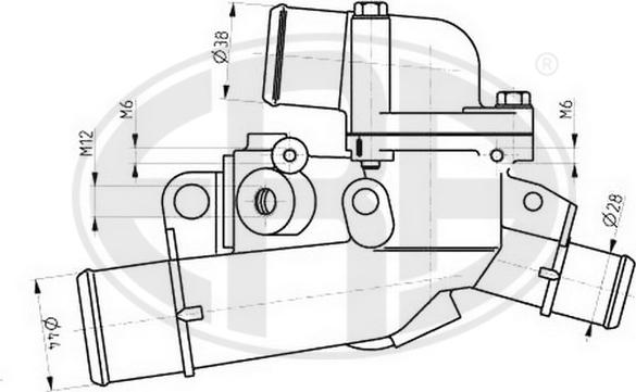 ERA 350344 - Термостат, охолоджуюча рідина autozip.com.ua